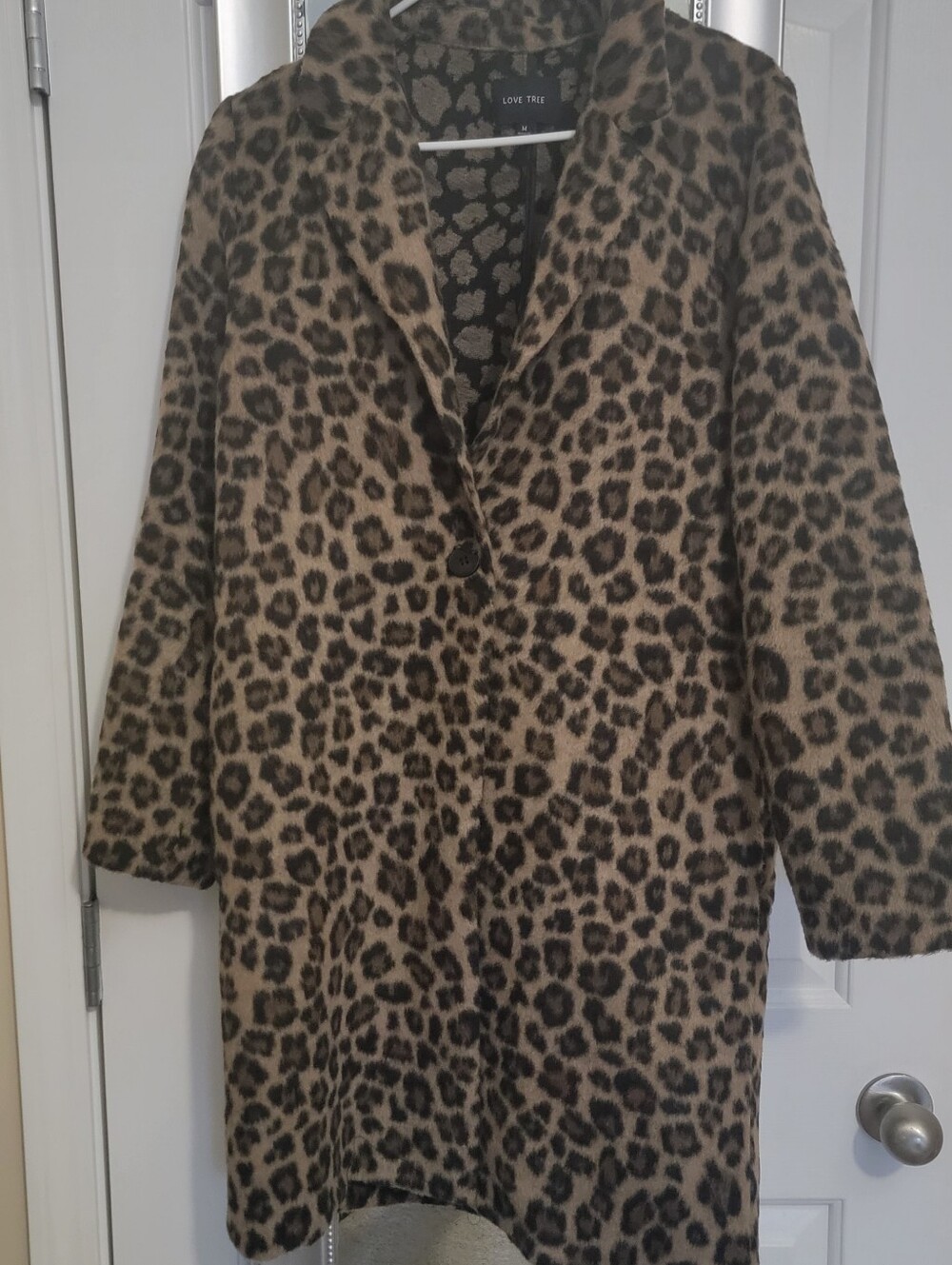 Love Tree Long Leopard Coat